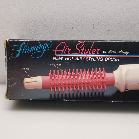 MISS FLAMINGO RETRO VTG FLAMINGO HOT AIR HAIR STYLING BRUSH RARE PINK NOS IN BOX - Picture 2 of 12